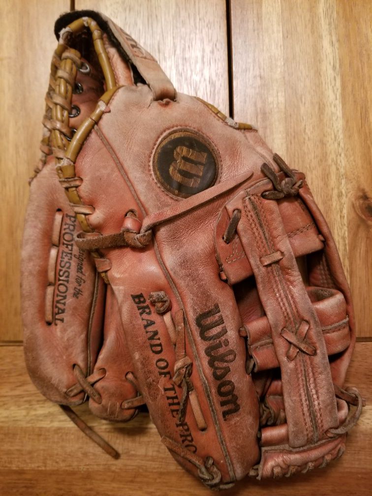 Baseball Glove Wilson A2914 American Leather with Snap Action