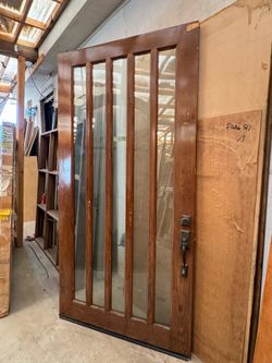 6-lights entry oak glas / wood door 52x96