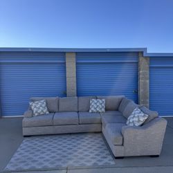 FREE DELIVERY - Modern Gray Sectional Sofa