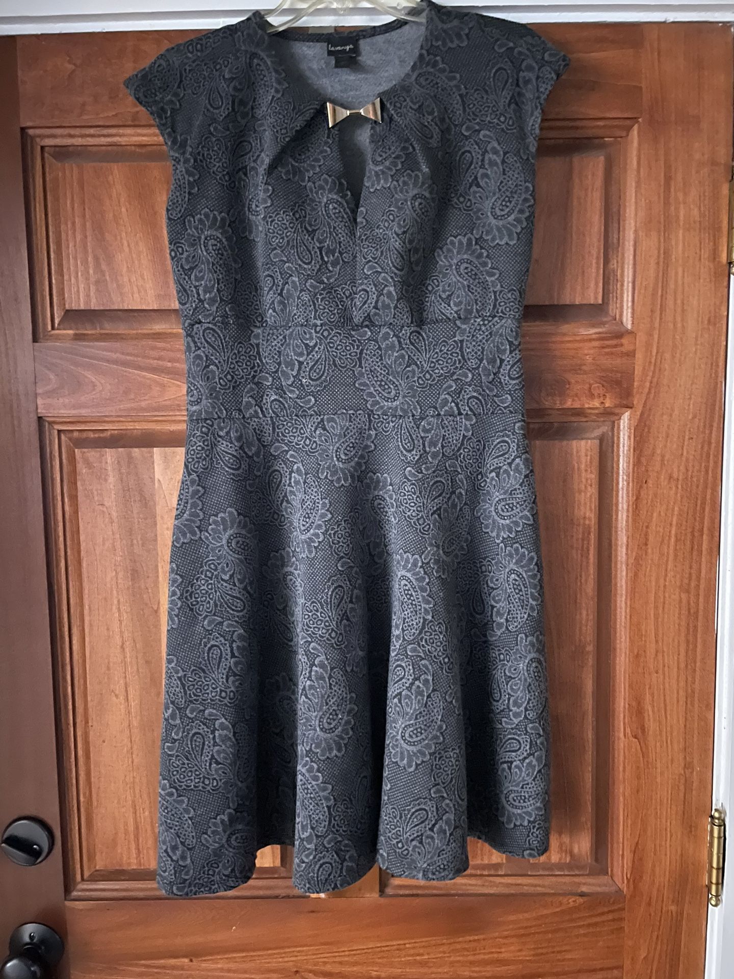 Detailed Gray Dress
