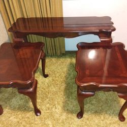 Vintage Ethan Allen Georgian Court Table Set