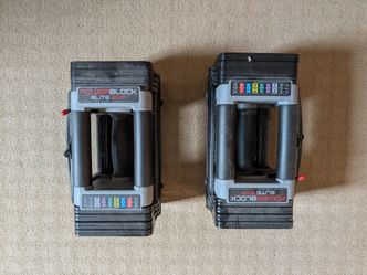 PowerBlock Elite EXP Adjustable Dumbbells (5-50lb pair) + FLYBIRD Adjustable Bench — Bundle