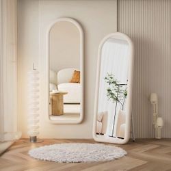 Arched Full Length Mirror, Floor Mirror with Stand, Arched Wall Mirror Full Length, Large Standing Mirror Full Length, Wall-Mounted Mirror for Bedroom