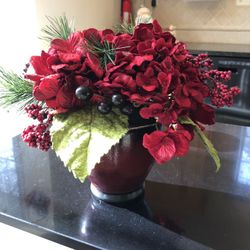 HOLIDAY - Small Artificial Fowers In Ceramic Pot 