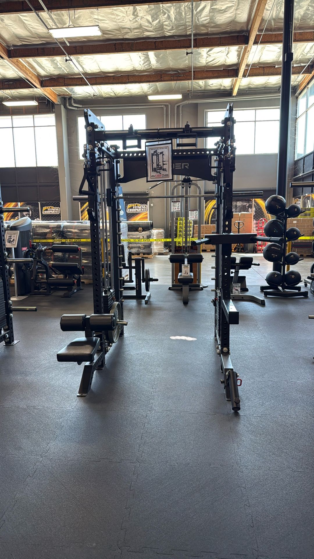 VANDER FF-91 Home Gym Smith Machine Squat Rack Power Cage with Olympic Bench