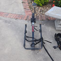 Bike rack with RV adapter--holds 4 bikes