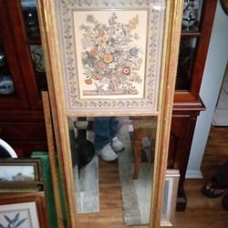 Antique Art Mirror Painting 