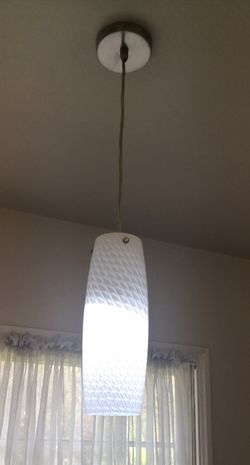 Glass hanging light for kitchen