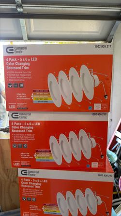 4 boxes of recessed lights