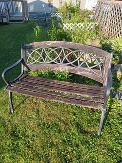 vintage outdoor cast  bench