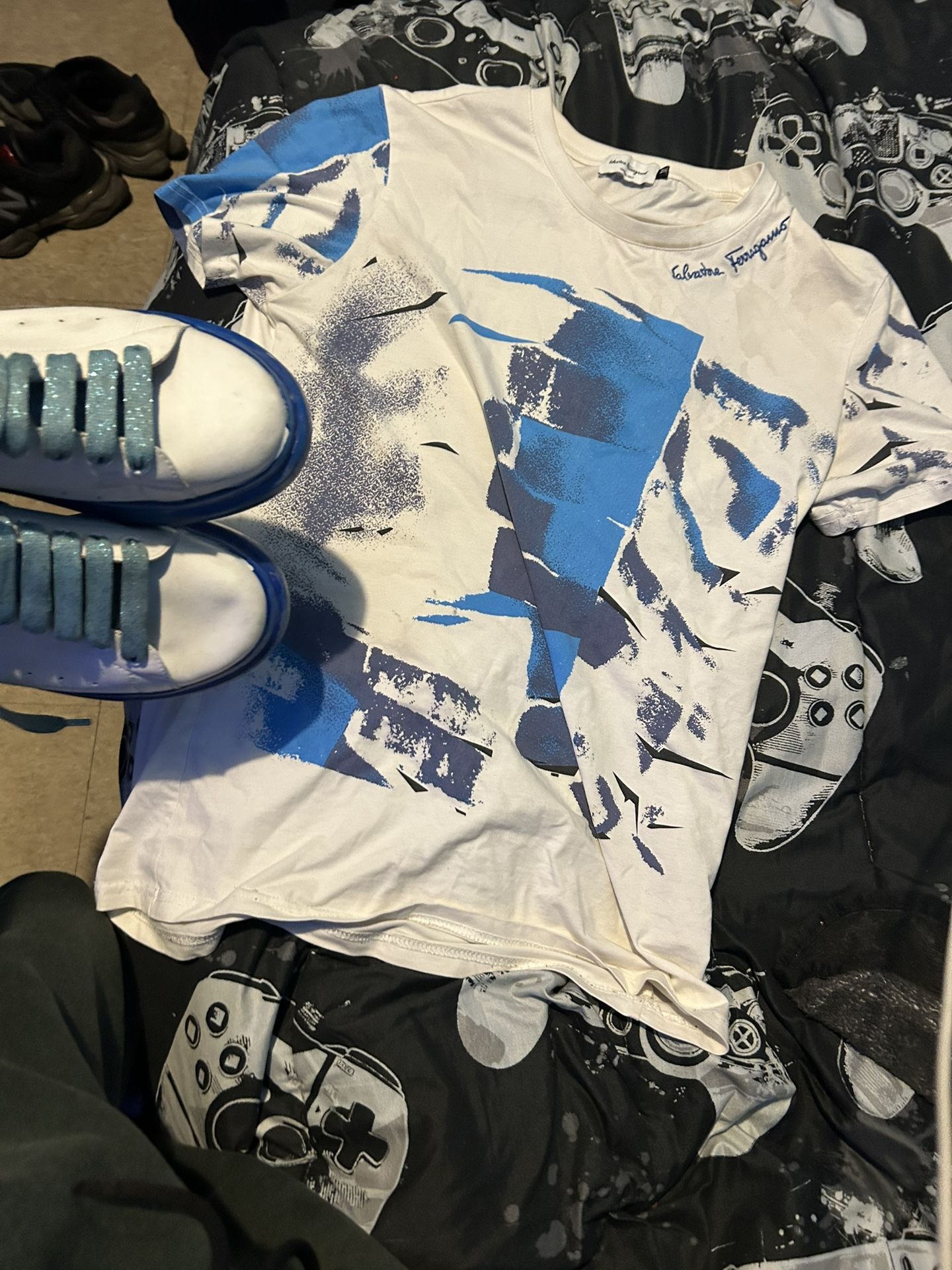 Salvatore Ferragamo Blue Shirt