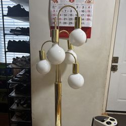 Vintage Waterfall Five-Arm Waterfall Brass Floor Lamp by Robert Sonneman