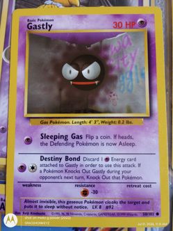 Gastly Pokemon Card