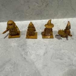Gold Harry Potter Mini Figures, 20Th Year Anniversary