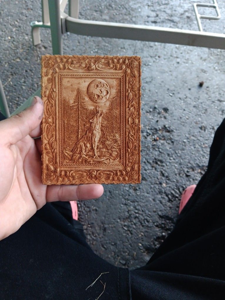 Vintage Wook Burning Art