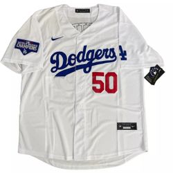 Mookie Betts Los Angeles Dodgers Brand New With Tags Stitched Jersey Mens Large L Rare World Series Champions Patch 