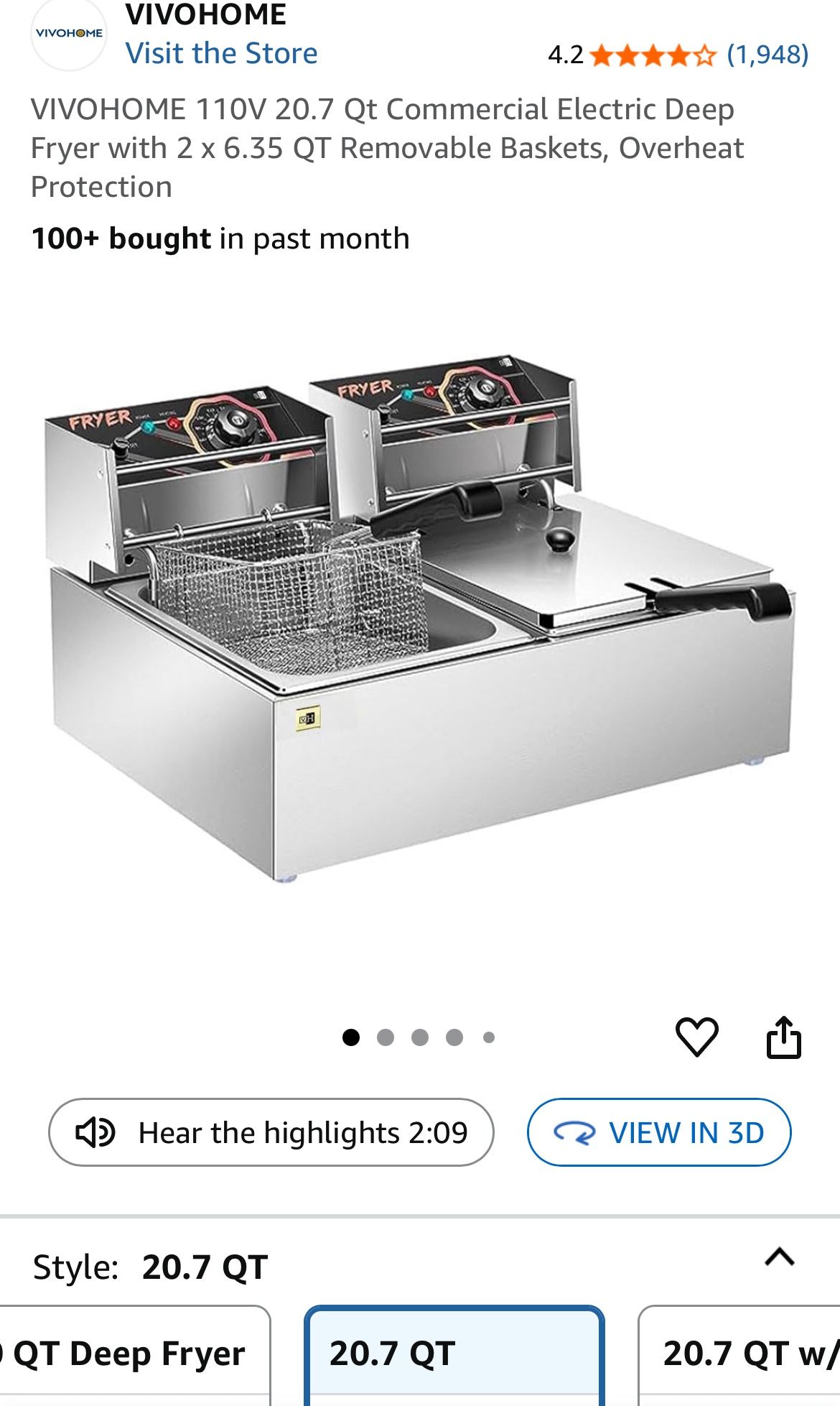 Electric Fryer And Hot Box Food Warmer