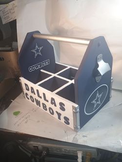 Dallas Cowboys handcrafted large 6 pack caddy