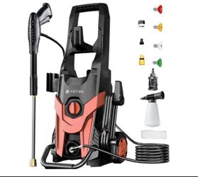 Enhanced Electric Pressure Washing Machine 2025, 4300 PSI 2.8 GPM with 4 Fast Connecting Nozzles, Inlet Hose and Filter Foam Cannon for Cars/Walls/Hom