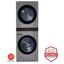 LG Single Unit Front Load LG WashTower with Center Control 4.5 cu. ft. Washer and 7.4 cu. ft. Electric Dryer