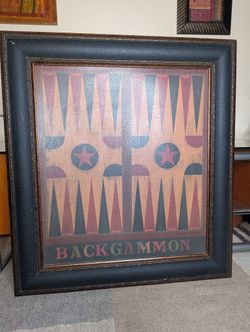 Backgammon Wall Art - 29 x 32 inches 