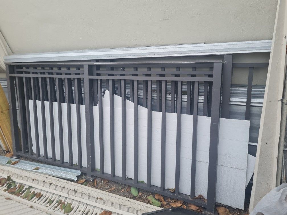 balconies or solid aluminum fence