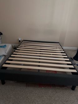 Queen Upholstered Platform Bed Frame