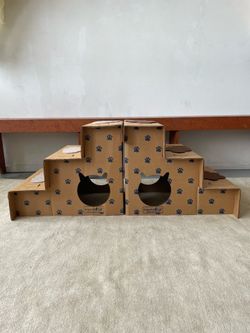Cardboard Cat Stairs Set of 2