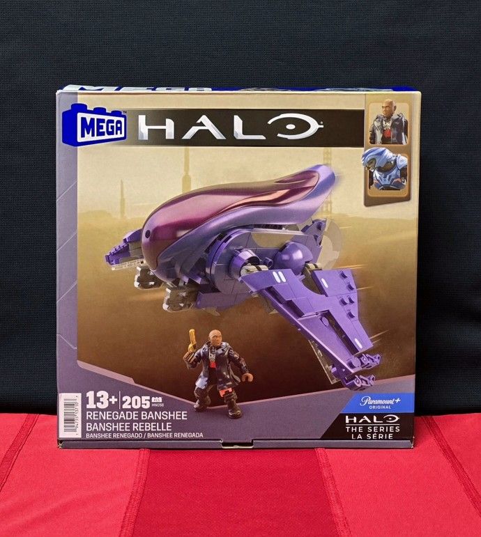 🔫 MEGA Halo Renegade Banshee Vehicle Building Kit with 2 Micro Action Figures (205 pieces)
