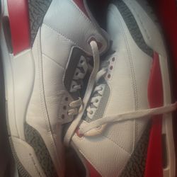 Air Jordan 3 Fire Reds (Used) (Good Condition)