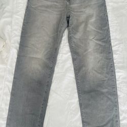Banana Republic Men Washwell Grey Straight Fit Standard Jean Pants 33W 34L NWT