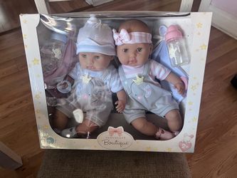 Twin 15" Realistic Pink & Blue Soft Body Baby Dolls