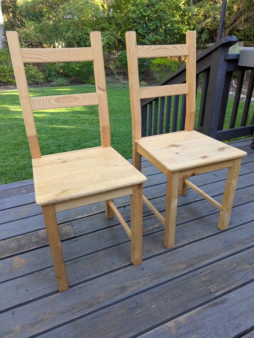 Wooden IKEA Chairs 