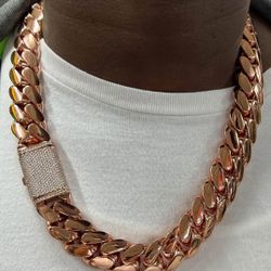 Rose Gold Color 24MM Gold Plated 