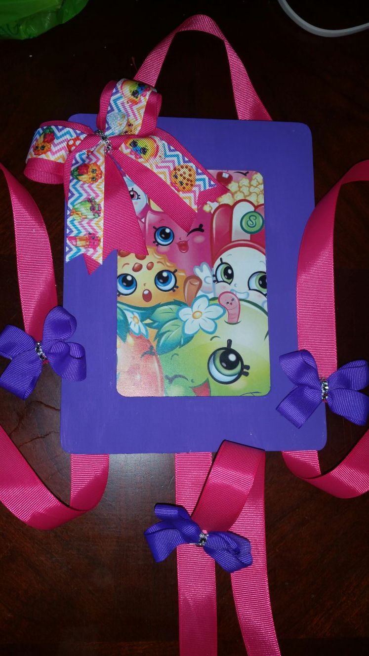 Shopkin birthday mum & bow holder