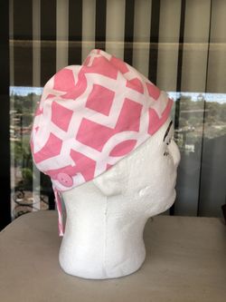 Home sewn scrub cap.