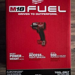 Milwaukee M18 FUEL Gen-2 18V Lithium-Ion Brushless Cordless Mid Torque 1/2 in. Impact Wrench w/Friction Ring (Tool-Only)