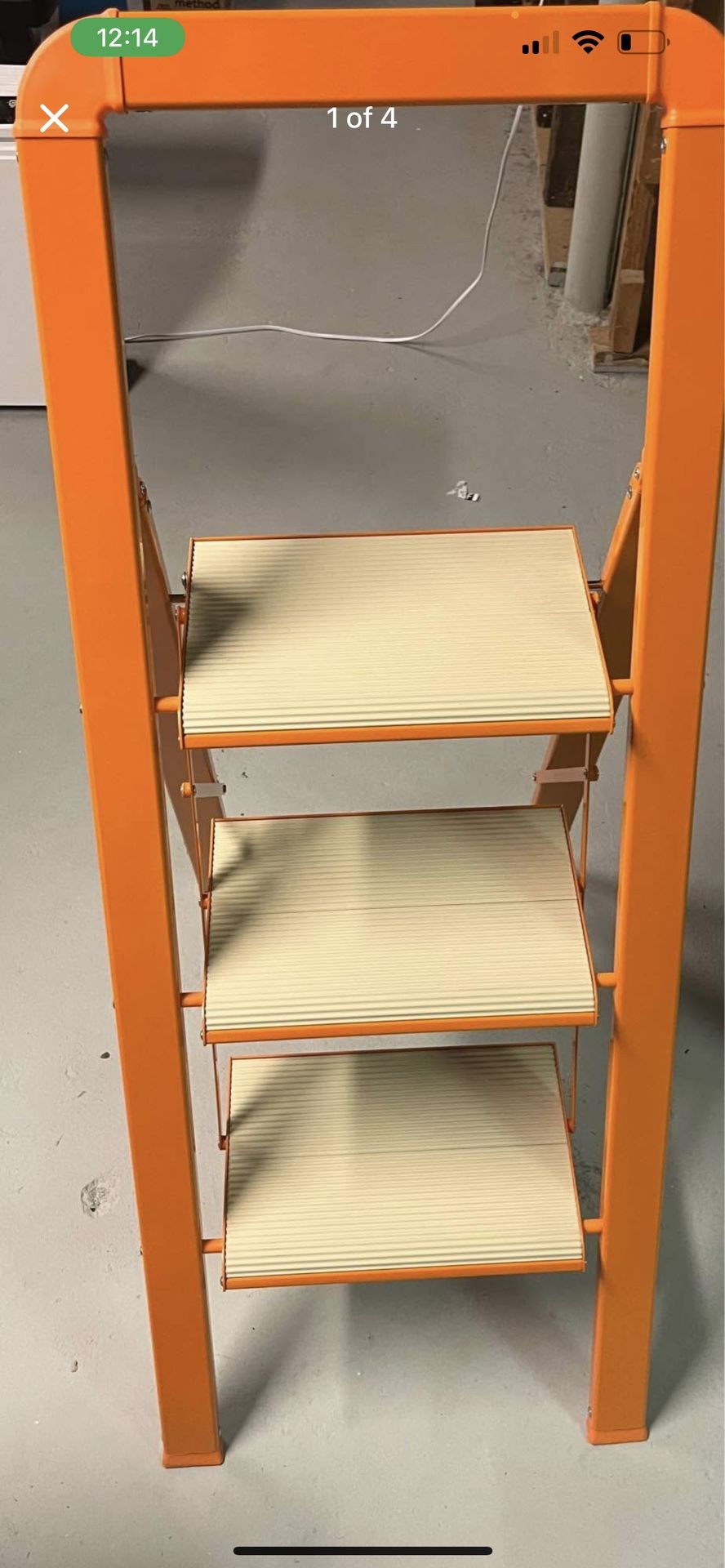 Orange 3 step heavy duty 3 step ladder