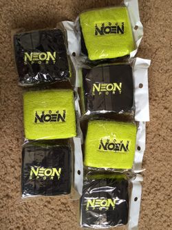 Neon Sport Sweat Wristbands (Pack of 2)