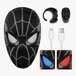 Spider Hero Mask with LED Lights Moving Eyes