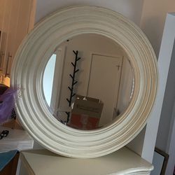 Round Vintage Mirror  French Country Style  Nautica
