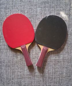 Table Tennis / Ping Pong Paddles – Pair – Red & Black