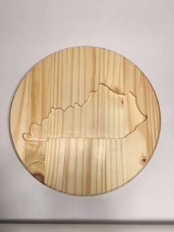 Kentucky map art 18"