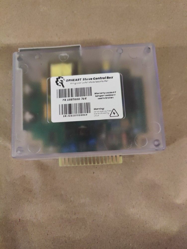 OPHEART Stove Control Box, part number SRV7000-704.