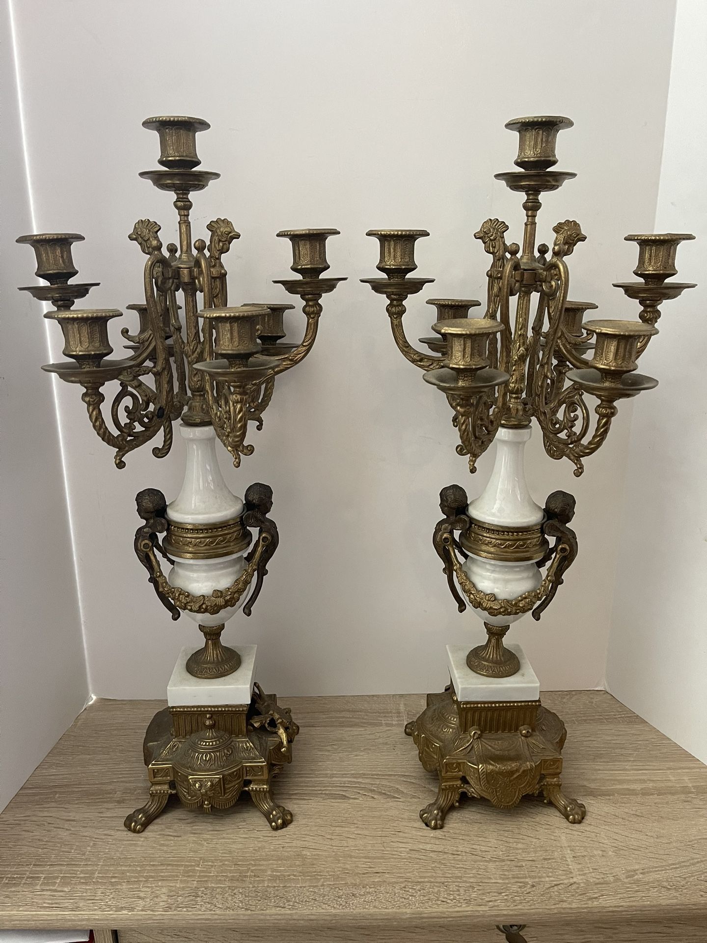 Antique Pair Candelabra
