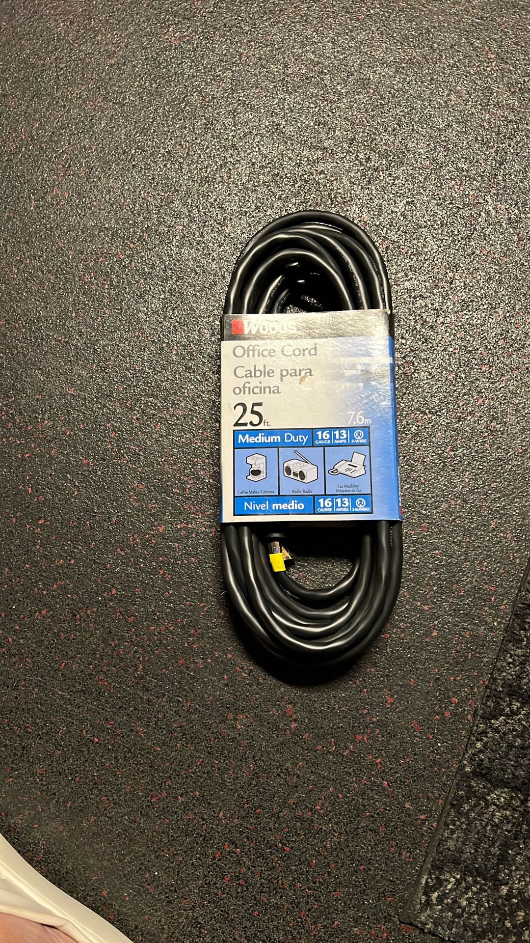 WOODS OFFICE OR HOME EXTENSION CORD 25 FEET