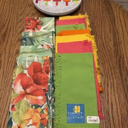 Summertime Napkins With Matching Plates