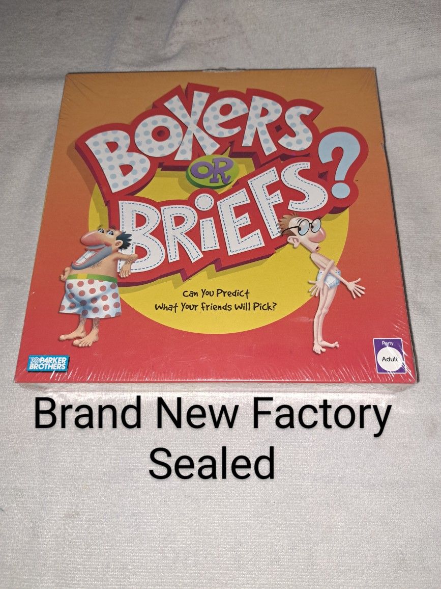 Brand New Factory Sealed Boxers Or Brifs Game