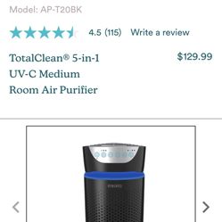 Homedics Air Purifier Model AP-T20