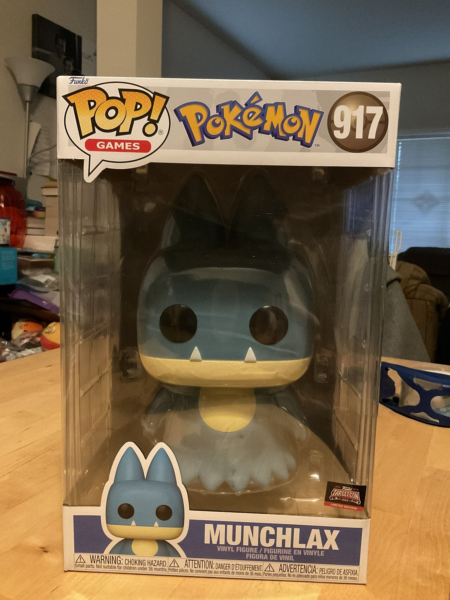 Funko Pop, Pokemon Munchlax 10” Figure.  Make An Offer.   4/16/24